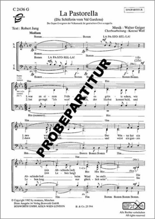La Pastorella f�r gem Chor a cappella Partitur (dt)