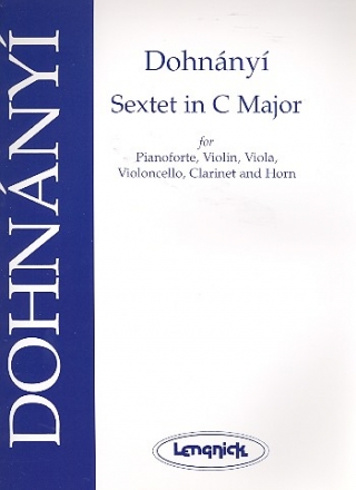 Sextet C major op.37 for piano, violin, viola, violoncello, clarinet and horn score and parts