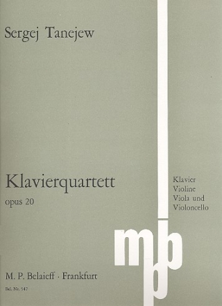 Quartett op.20 fr Klavier, Violine, Viola und Violoncello