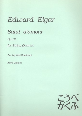 Salut d'amour op.12 for string quartet score and parts