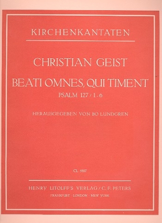 Beati omnes qui timent fr Bass, 2 Violinen und Bc,  Stimmen