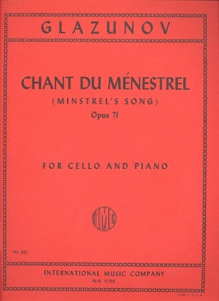 Chant du Mnestrel op.71 for cello and piano