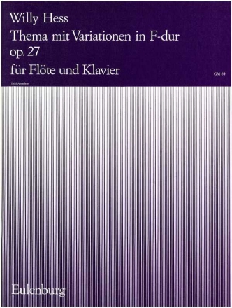 Thema mit Variationen F-Dur op.27 fr Flte und Klavier