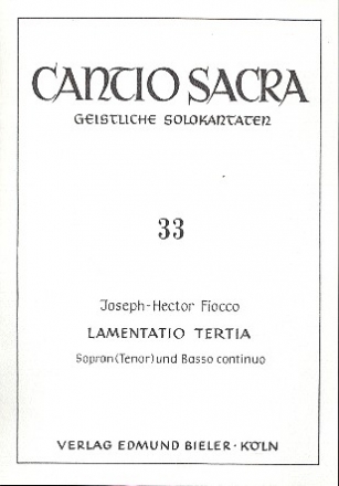 Lamentatio tertia fr Sopran (Tenor) und Bc