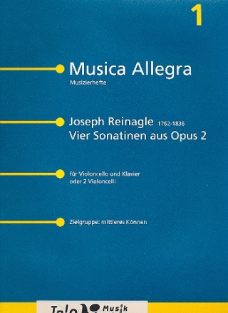 4 Sonatinen aus op.2 fr Violoncello und Klavier (2 Celli) 3 Stimmen
