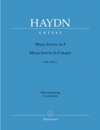 Missa brevis F-Dur Hob.XXII:1 fr Soli (SS), Chor und Orchester Klavierauszug