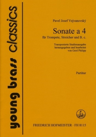 Sonate a 4  fr Trompete, Streicher und bc Partitur
