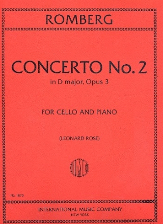 Concerto D major no.2 op.3 for cello and piano