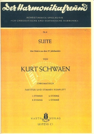 Suite ber Motive aus dem 17. Jahrhundert fr Akkordeonorchester Partitur und Simmen (Verlagskopie)