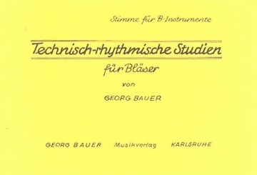 Technisch-rhythmische Studien fr Blser B-Instrumente im Violinschlssel