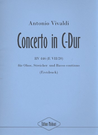 Konzert C-Dur RV446 fr Oboe, Streicher und Bc Partitur