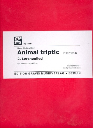 Animal Triptic fr 2 Piccoloflten Spielpartitur (1987/94) 2. Lerchenlied