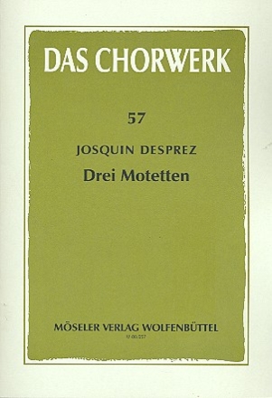 3 Motetten zu 4-6 Stimmen Partitur 