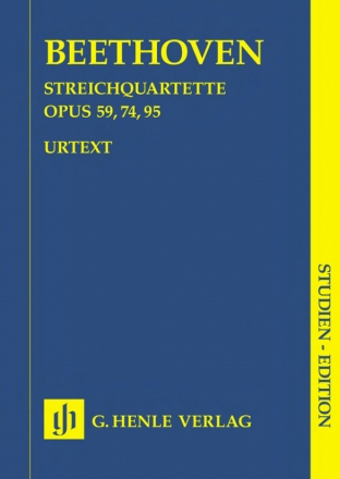 Streichquartette op.59, op.74 und op.95  Studienpartitur