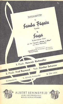 Samba fugata  und  Sassa: fr Salonorchester