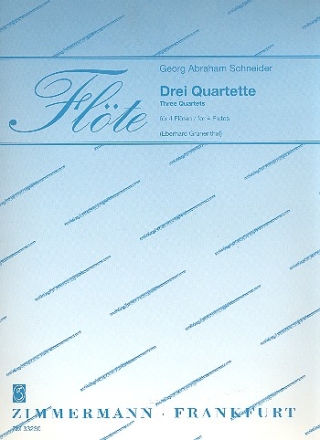 3 Quartette fr 4 Flten  Partitur und Stimmen