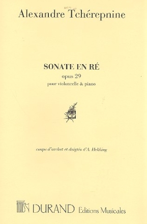 Sonate r majeur op.29 pour violoncelle et piano