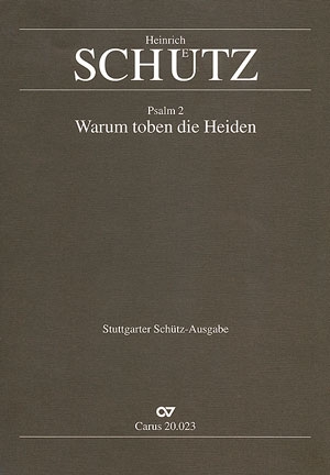 Warum toben die Heiden SWV23 fr 2 Favorit- und 2 Cappellchoere (je SATB/SATB) und Orgel,  Partitur (dt/en)