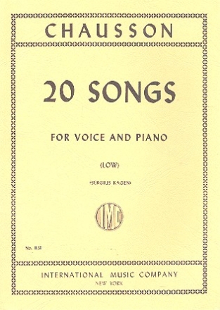 20 Songs for low voice and piano (en/fr)