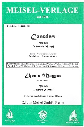 Czardas  und  Eljen a Magyar für Salonorchester