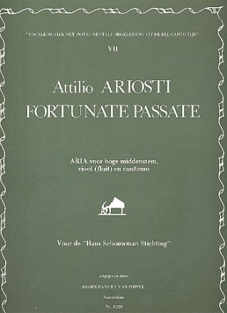 Fortunate passate Aria fr hohe Singstimme, Violine (Flte) und Bc