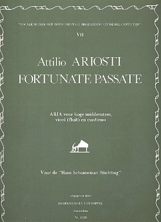 Fortunate passate Aria fr hohe Singstimme, Violine (Flte) und Bc