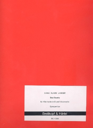 3 Duette fr Klarinette und Violoncello Spielpartitur