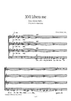 Libera me from gloria patri for mixed chorus a cappella score