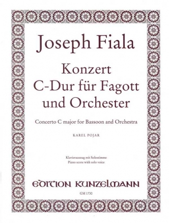 Konzert C-Dur  fr Fagott und Orchester Klavierauszug mit Solostimme