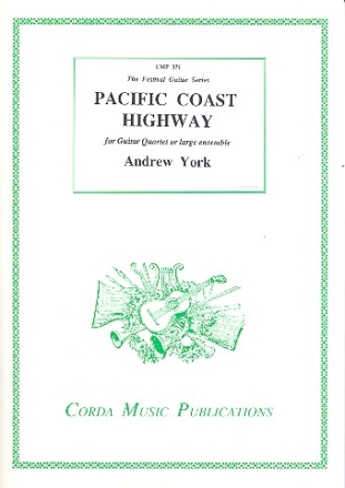 Pacific Coast Highway  for guitar quartet or large ensemble score and 4 parts