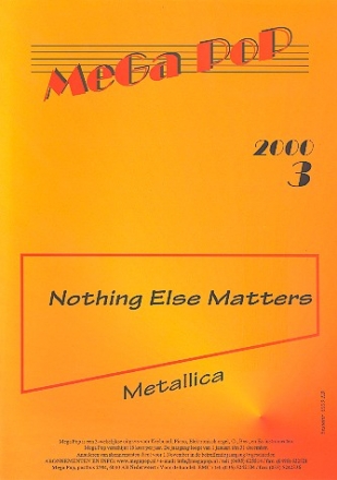 Nothing else matters: Einzelausgabe für Keyboard (mit Text) Metallica