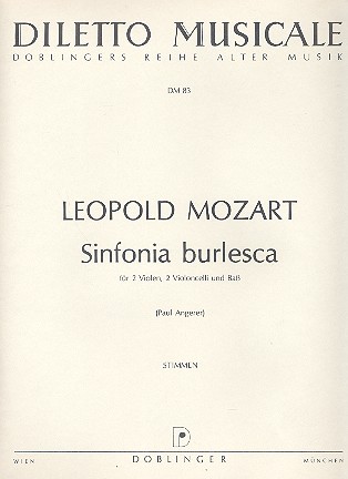 Sinfonia burlesca fr 2 Violen, 2 Violoncelli und Kontrababass Stimmen