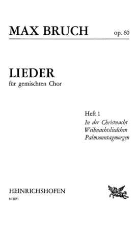Lieder op.60 Band 1 fr gem Chor a cappella Partitur (dt/en)