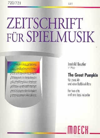 The great Pumpkin fr 3 Blockflten (AAB) Partitur und Stimmen