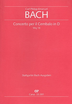 Concerto D-Dur WQ18 fr Cembalo und Streicher Partitur
