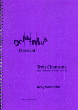 3 Chansons pour chant, flte et harpe (piano) score and part