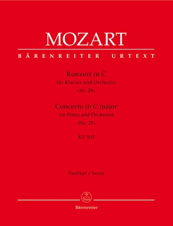 Konzert C-Dur KV503  fr Klavier und Orchester Partitur