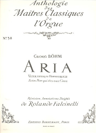 Aria Vater unser im Himmelreich pour orgue