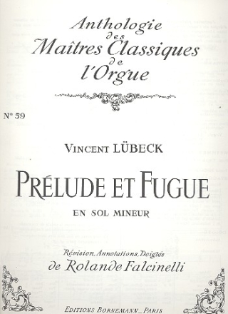 Prlude et fugue sol mineur pour orgue