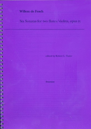 6 Sonatas op.9 for 2 flutes (violins) score