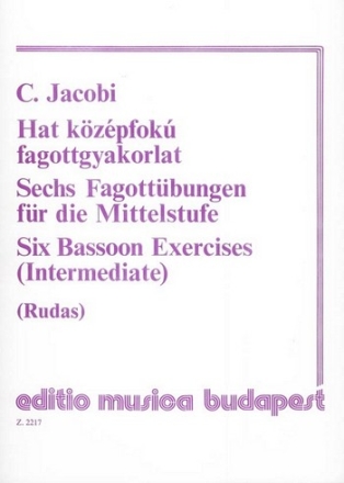 6 FAGOTTUEBUNGEN FUER DIE MITTELSTUFE RUDA, IMRE, ED