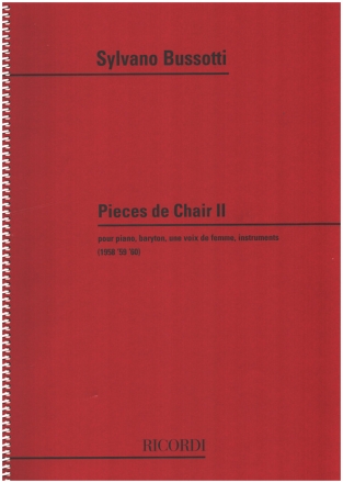 Pieces de Chair II pour piano, baryton, une voix de femme, instruments partition