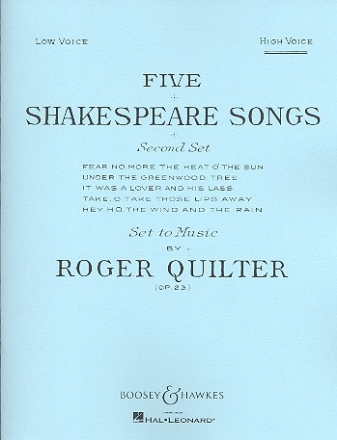 5 Shakespeare songs op.23 for high voice and piano