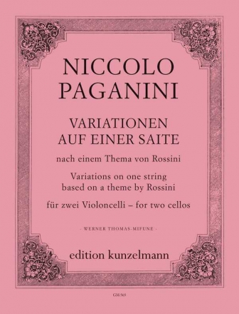 Variationen auf einer Saite nach einem Thema von Rossini fr 2 Violoncelli Stimmen