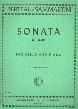 Sonata G major for cello and piano