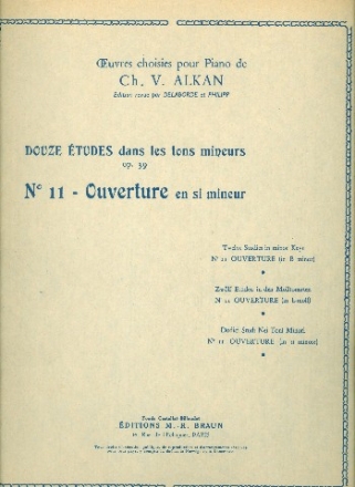 Ouverture si mineur op.39,11 pour piano