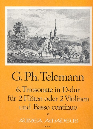 Triosonate D-Dur Nr.6 fr 2 Flten oder Violinen und Bc