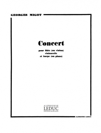 Concert pour flûte (violon), violoncelle et harpe (piano)