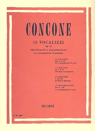 15 vocalizzi op.12 per soprano o mezzosoprano e pianoforte