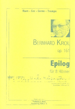 Epilog op.161 fr 8 Hrner Partitur und Stimmen